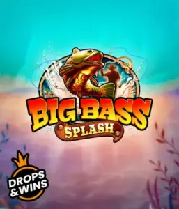 Explore the exciting world of the Big Bass Splash game by Pragmatic Play, showcasing a lively fish splashing out of water. This graphic captures the heart of the fishing theme with vivid text and exciting visuals. Ideal for fishing enthusiasts, offering a fun-filled experience. 