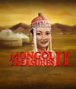 Discover the captivating history of Mongolia with the Mongol Treasures 2 game by Endorphina, highlighting a stunning Mongolian woman adorned in traditional attire against a pastoral Mongolian steppe backdrop. This graphic evokes the spirit of Mongolian culture, offering a distinctive visual adventure. 